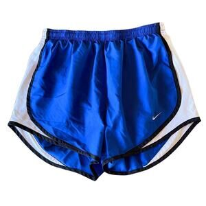 Nike Dri-Fit Lined Blue White Shorts Size Small 0611W
